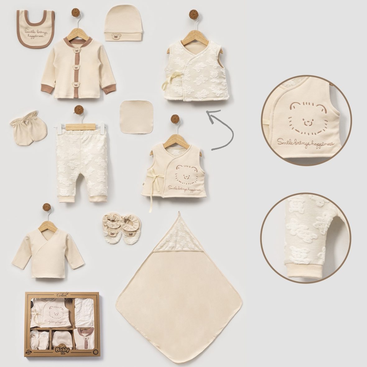 Сет за новороденче мече – крем