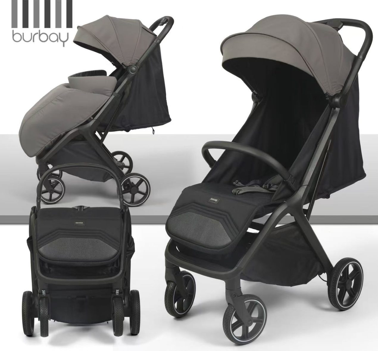 КОЛИЧКА BURBAY Tiny Joy Grey S1