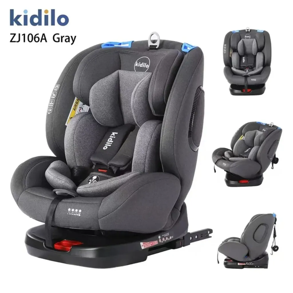 Седиште KIDILO ZJ106A ISOFIX 360 ° 0-36кг I-SIZE -Dark Grey